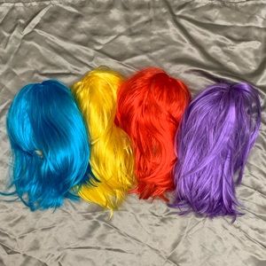 4 Colorful Short Bob Hair Wigs
